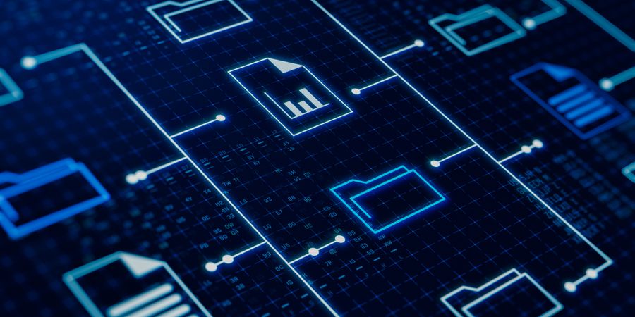 Digitale Darstellung einer Ordnerstruktur