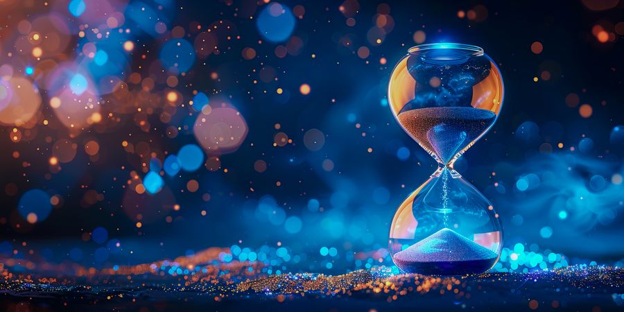 KI-geniertes Bild einer Sanduhr