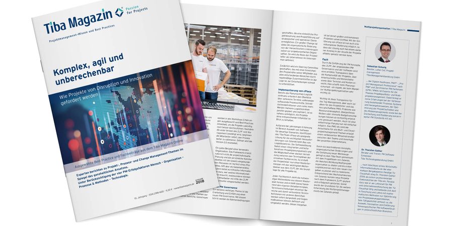 MockUp des Tiba Magazins Komplex, agil, unberechenbar" (2018)
