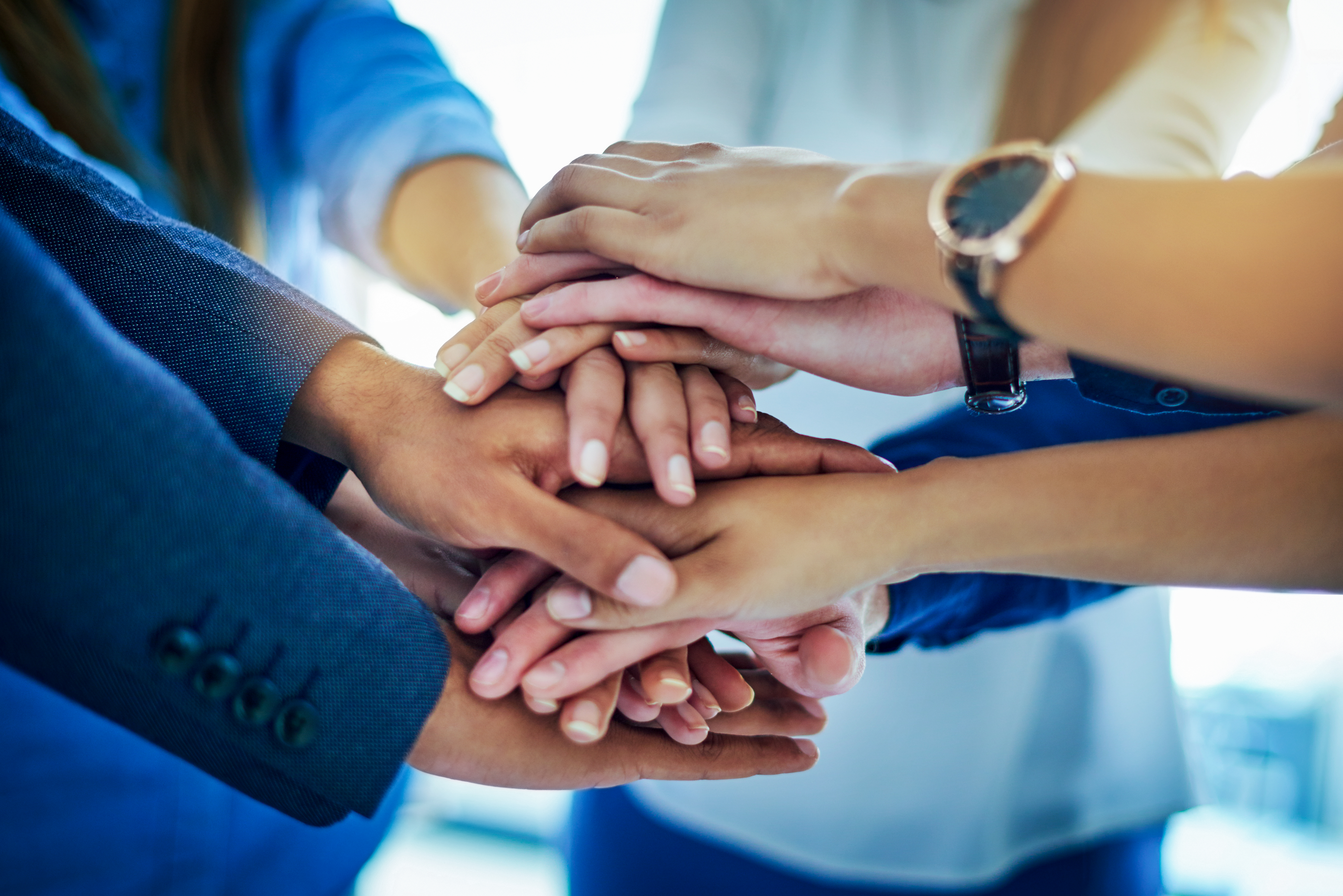 Foto von Händen aufeinander (Teamspirit) | Team